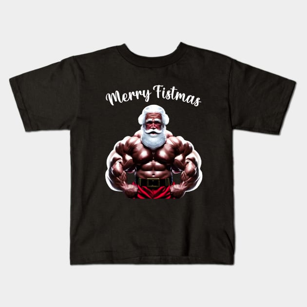 MERRY FISTMAS #2 Kids T-Shirt by RickTurner